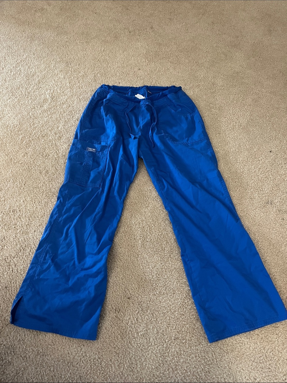 Women's Wide Leg Scrub Pants in Cobalt Blue